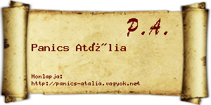 Panics Atália névjegykártya